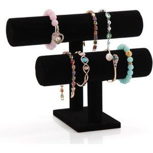 Bracelet Holder Stand Bracelet Dispaly Necklace Organizer Black T-Bar Organizer